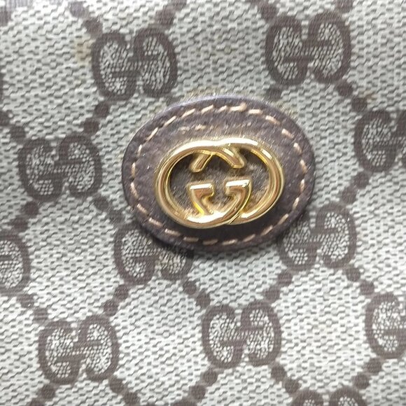 Authentic Gucci Vintage Brown PVC Hand Bag mn388-112725 - Picture 10 of 16